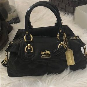 Black coach handbag
